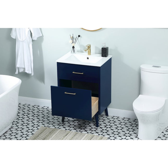 Elegant Kitchen/Bath Boise 24" Bathroom Vanity, Blue