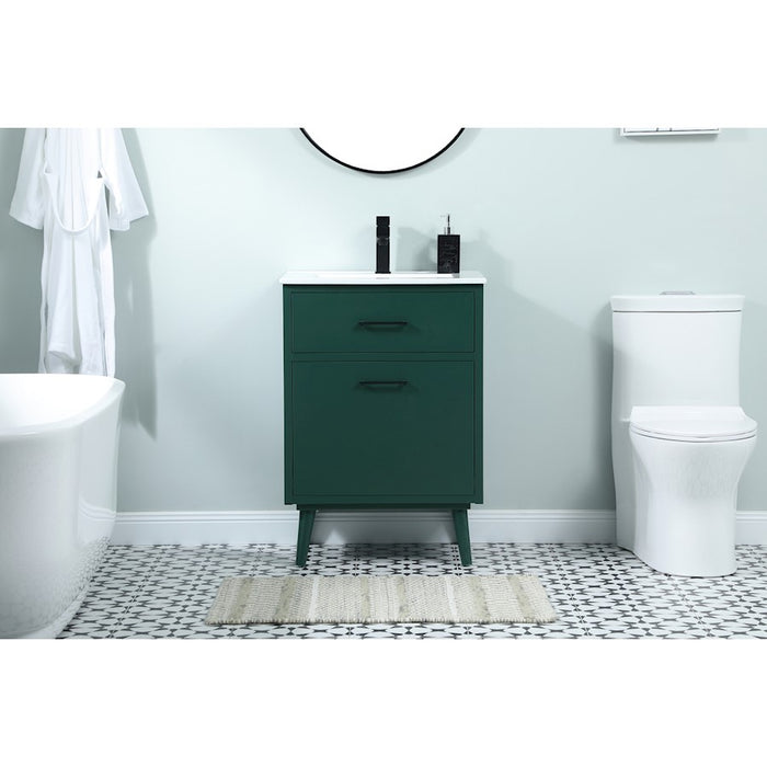 Elegant Kitchen/Bath Boise 24" Bathroom Vanity, Green
