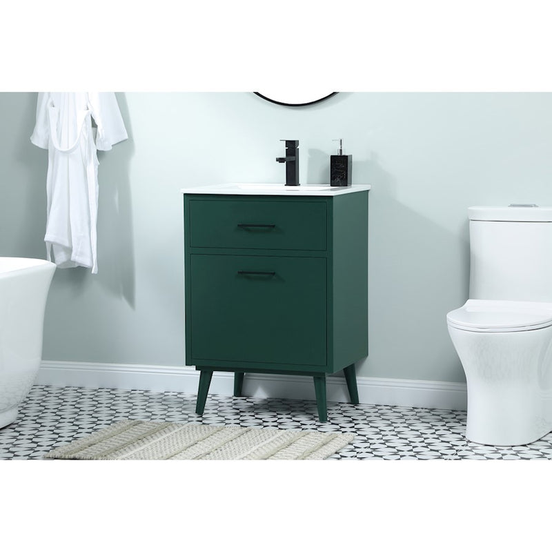 Elegant Kitchen/Bath Boise 24" Bathroom Vanity, Green