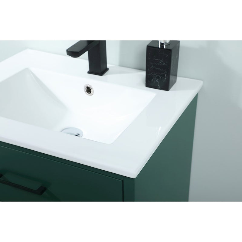 Elegant Kitchen/Bath Boise 24" Bathroom Vanity, Green