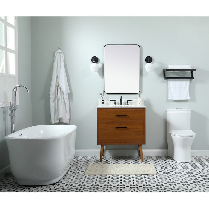 Elegant Kitchen/Bath Boise 30" Single Bathroom Vanity, Teak