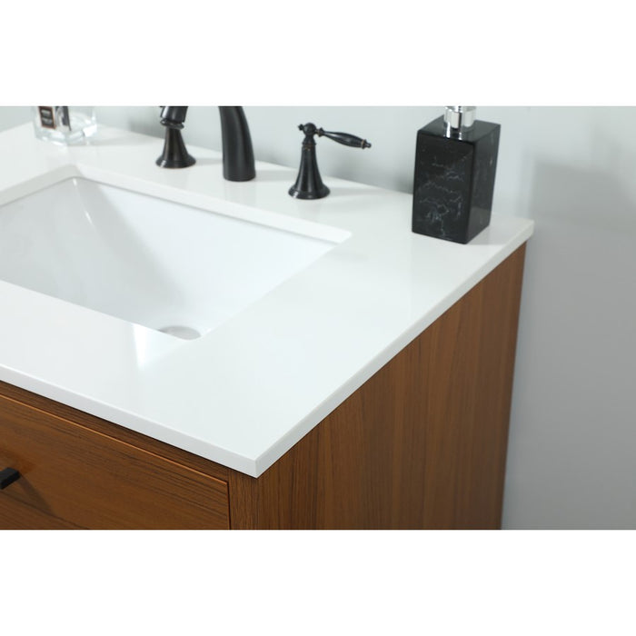 Elegant Kitchen/Bath Boise 30" Single Bathroom Vanity, Teak