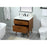 Elegant Boise 30" Single Bathroom Vanity, Teak/Backsplash