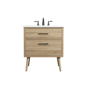 Elegant Kitchen/Bath Boise 30" Single Bathroom Vanity, Mango Wood - VF41030MW