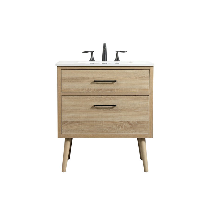 Elegant Kitchen/Bath Boise 30" Single Bathroom Vanity, Mango Wood - VF41030MW