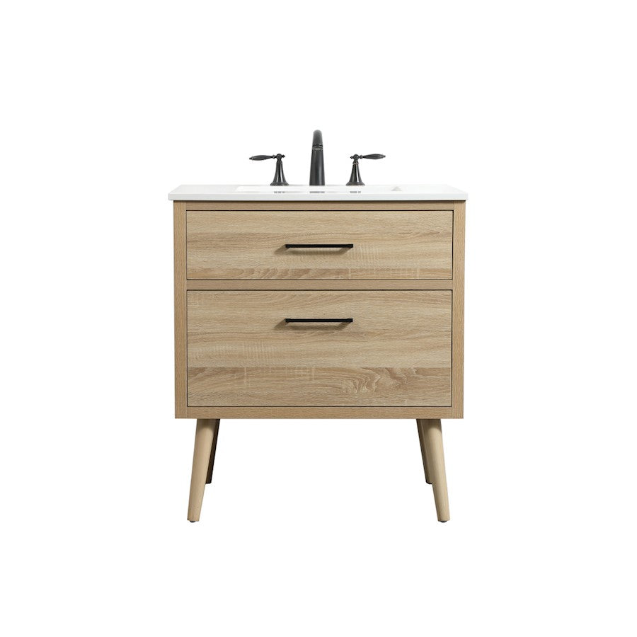 Elegant Kitchen/Bath Boise 30" Single Bathroom Vanity, Mango Wood - VF41030MW
