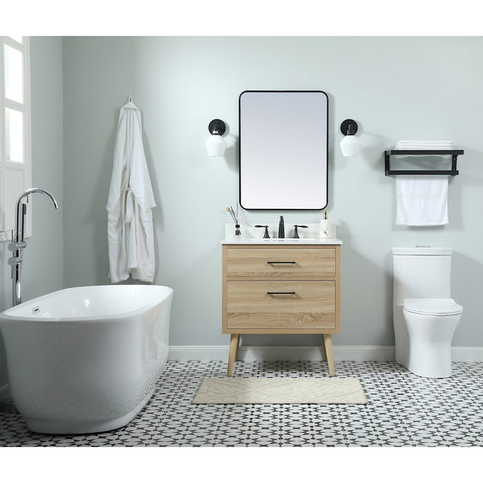 Elegant Kitchen/Bath Boise 30" Single Bathroom Vanity, Mango Wood
