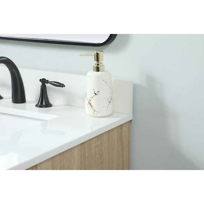 Elegant Boise 30" Single Bathroom Vanity, Mango Wood/Backsplash