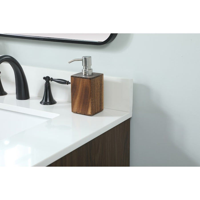Elegant Boise 30" Single Bathroom Vanity, Walnut/Backsplash