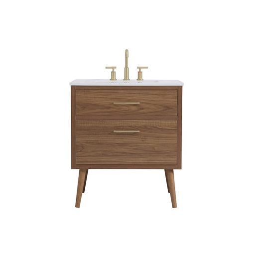 Elegant Kitchen/Bath Boise 30" Bathroom Vanity, Walnut Brown - VF41030WB