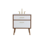 Elegant Kitchen/Bath Boise 30" Bathroom Vanity, White - VF41030WH