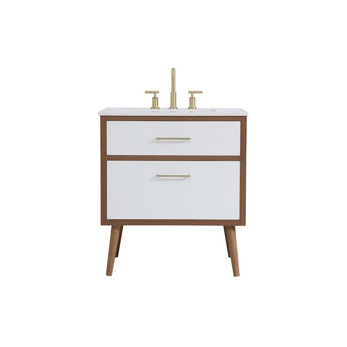 Elegant Kitchen/Bath Boise 30" Bathroom Vanity, White - VF41030WH