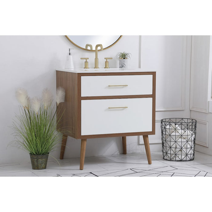 Elegant Kitchen/Bath Boise 30" Bathroom Vanity, White