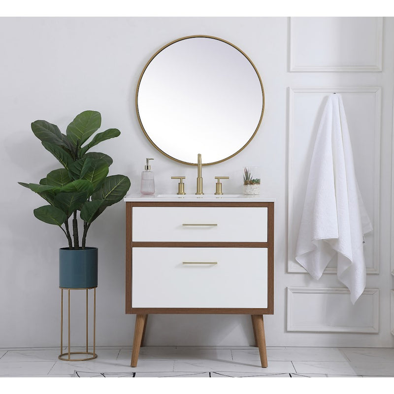 Elegant Kitchen/Bath Boise 30" Bathroom Vanity, White