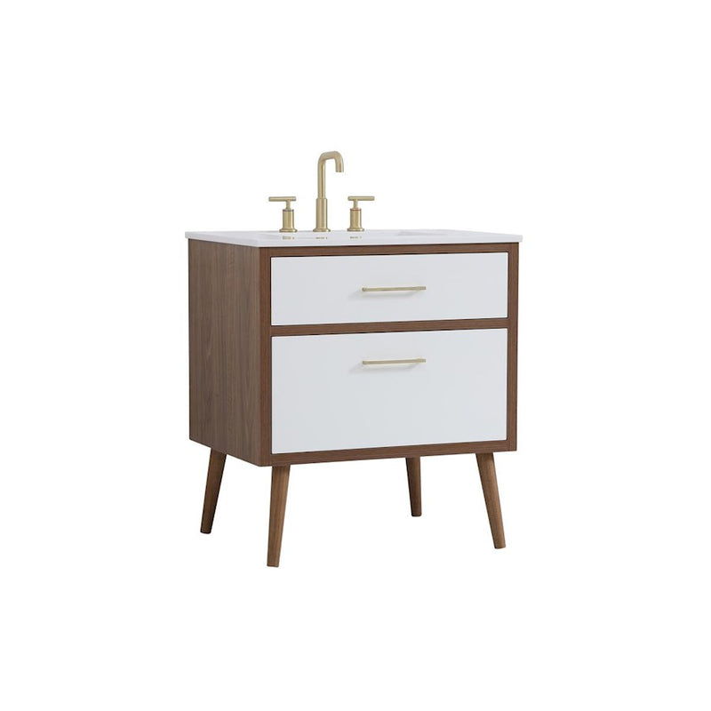 Elegant Kitchen/Bath Boise 30" Bathroom Vanity, White
