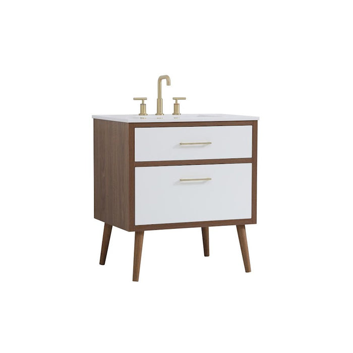 Elegant Kitchen/Bath Boise 30" Bathroom Vanity, White