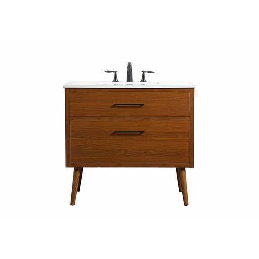 Elegant Kitchen/Bath Boise 36" Single Bathroom Vanity, Teak - VF41036MTK