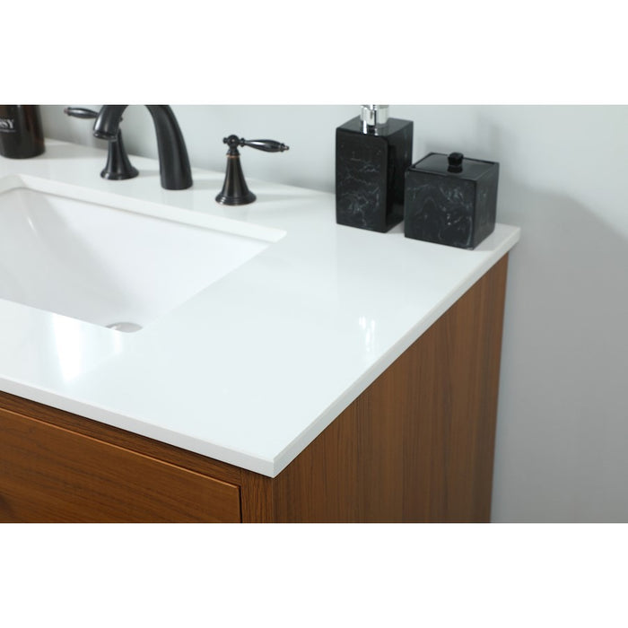 Elegant Kitchen/Bath Boise 36" Single Bathroom Vanity, Teak