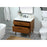 Elegant Boise 36" Single Bathroom Vanity, Teak/Backsplash