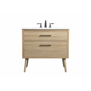 Elegant Kitchen/Bath Boise 36" Single Bathroom Vanity, Mango Wood - VF41036MW