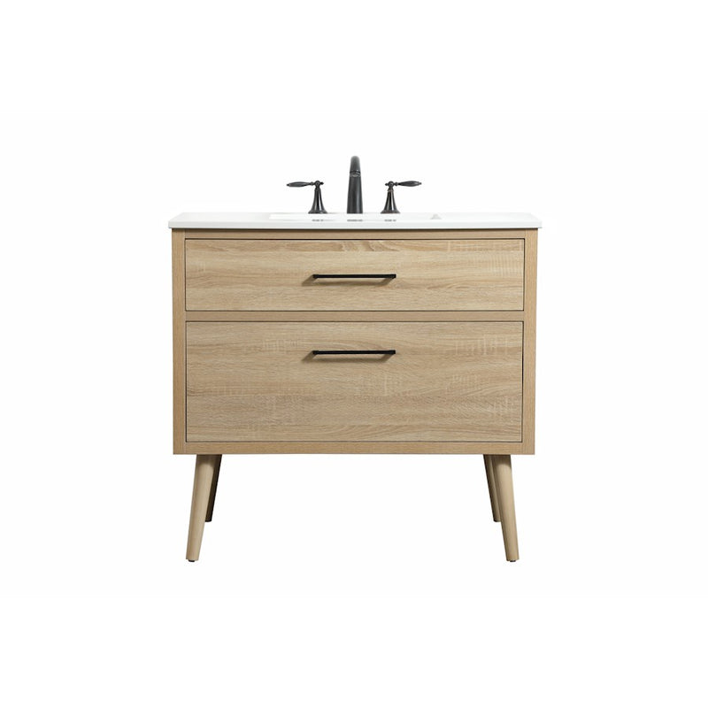 Elegant Kitchen/Bath Boise 36" Single Bathroom Vanity, Mango Wood - VF41036MW