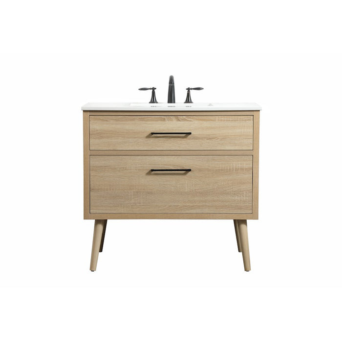 Elegant Kitchen/Bath Boise 36" Single Bathroom Vanity, Mango Wood - VF41036MW