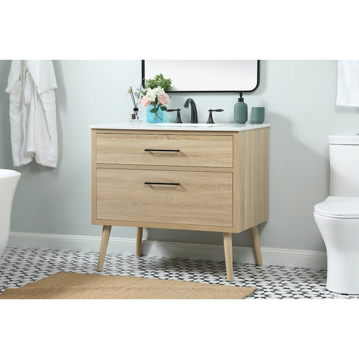 Elegant Kitchen/Bath Boise 36" Single Bathroom Vanity, Mango Wood