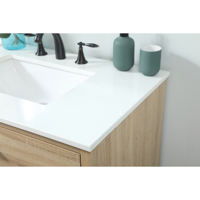 Elegant Kitchen/Bath Boise 36" Single Bathroom Vanity, Mango Wood