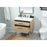 Elegant Boise 36" Single Bathroom Vanity, Mango Wood/Backsplash