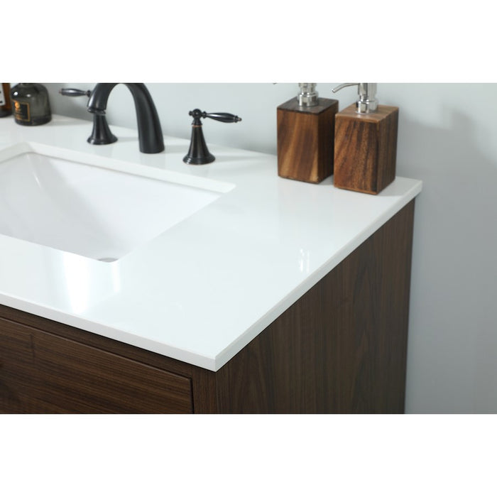 Elegant Kitchen/Bath Boise 36" Single Bathroom Vanity, Walnut