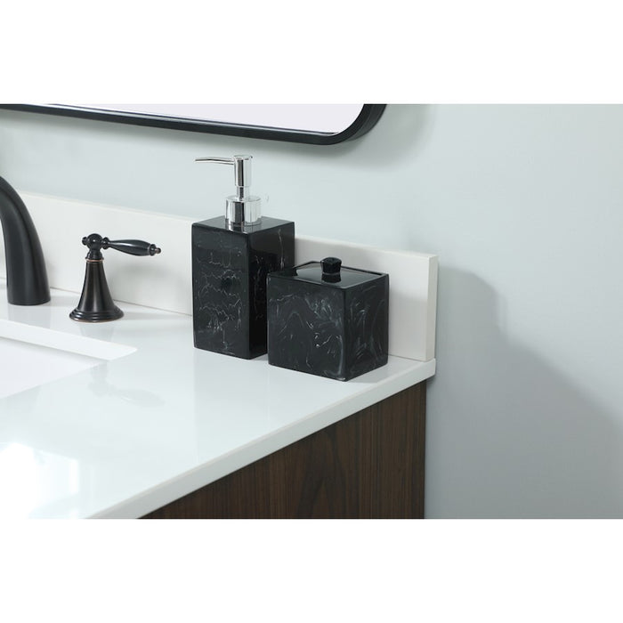 Elegant Boise 36" Single Bathroom Vanity, Walnut/Backsplash