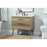 Elegant Boise 36" Single Bathroom Vanity, Natural Oak/Backsplash