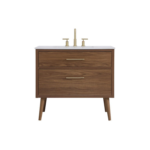 Elegant Kitchen/Bath Boise 36" Bathroom Vanity, Walnut Brown - VF41036WB