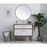 Elegant Boise 36" Bathroom Vanity, Walnut Brown/Backsplash