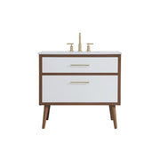 Elegant Kitchen/Bath Boise 36" Bathroom Vanity, White - VF41036WH