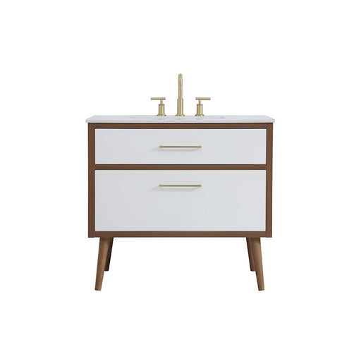 Elegant Kitchen/Bath Boise 36" Bathroom Vanity, White - VF41036WH