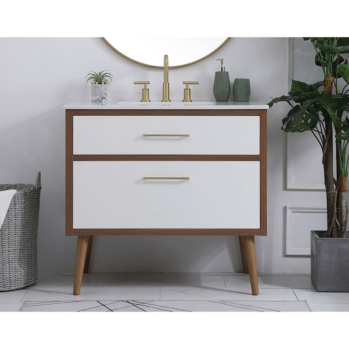 Elegant Kitchen/Bath Boise 36" Bathroom Vanity, White