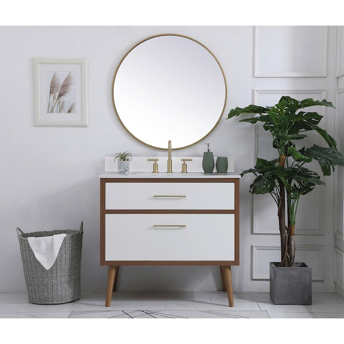 Elegant Kitchen/Bath Boise 36" Bathroom Vanity, White