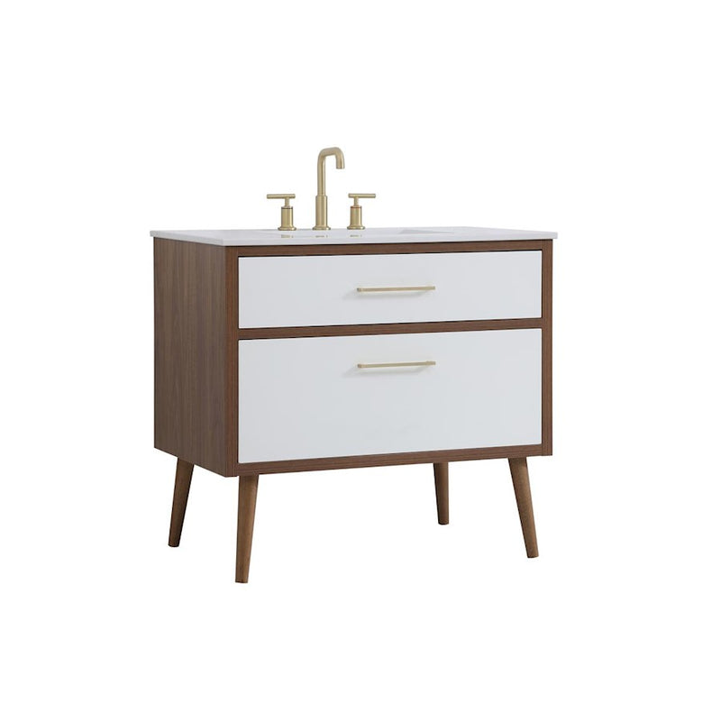 Elegant Kitchen/Bath Boise 36" Bathroom Vanity, White