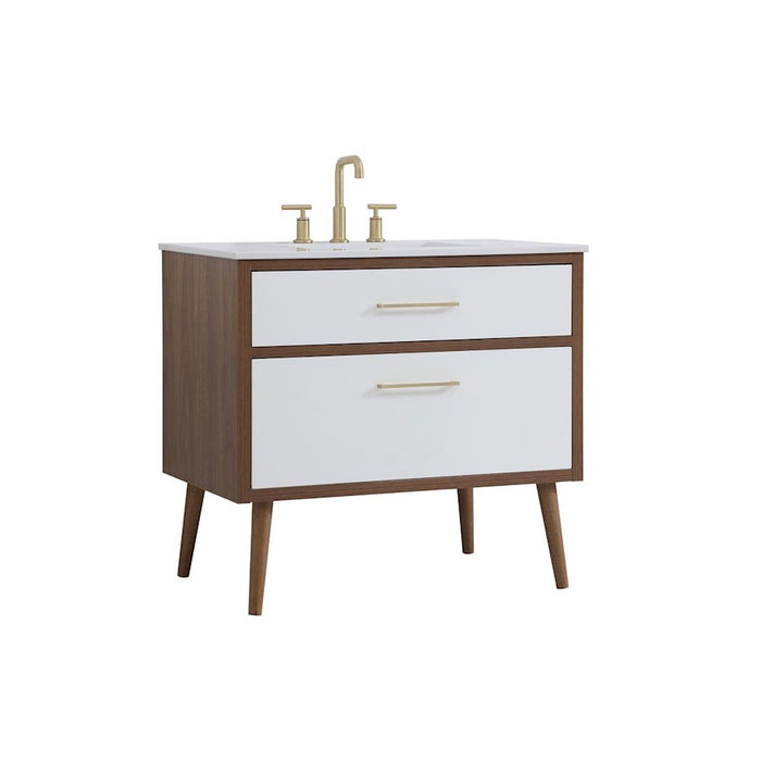 Elegant Kitchen/Bath Boise 36" Bathroom Vanity, White