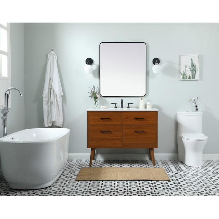 Elegant Kitchen/Bath Boise 36" Bathroom Vanity, White/Backsplash