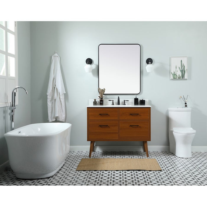 Elegant Kitchen/Bath Boise 42" Single Bathroom Vanity, Teak