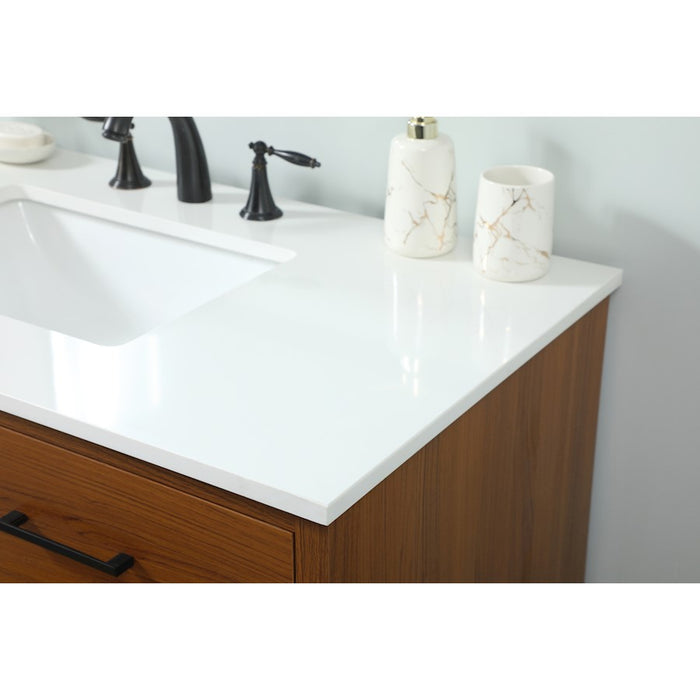 Elegant Kitchen/Bath Boise 42" Single Bathroom Vanity, Teak