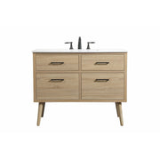 Elegant Kitchen/Bath Boise 42" Single Bathroom Vanity, Mango Wood - VF41042MW