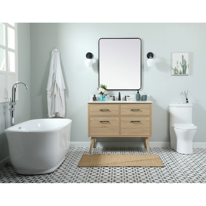 Elegant Kitchen/Bath Boise 42" Single Bathroom Vanity, Mango Wood