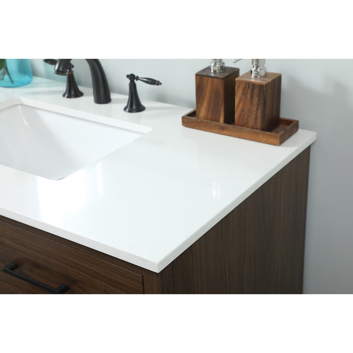 Elegant Kitchen/Bath Boise 42" Single Bathroom Vanity, Walnut