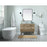 Elegant Boise 42" Single Bathroom Vanity, Walnut/Backsplash
