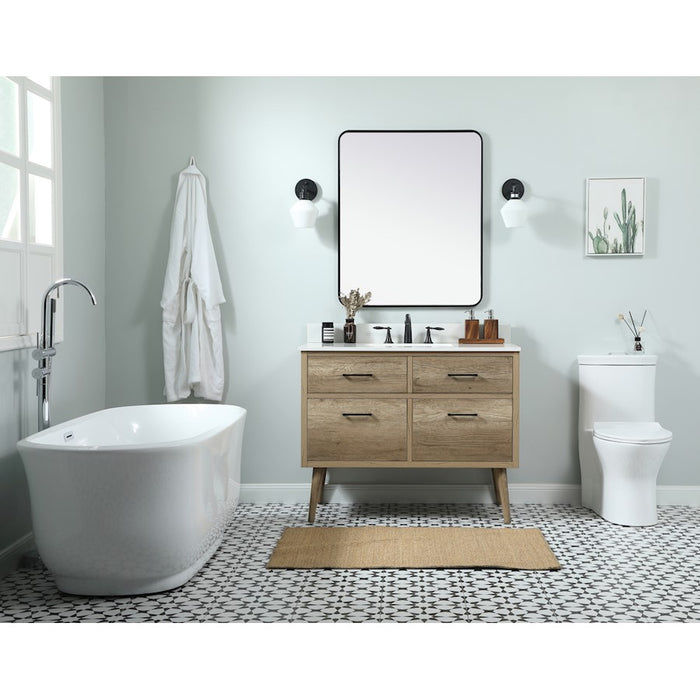 Elegant Kitchen/Bath Boise 42" Single Bathroom Vanity, Natural Oak