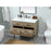 Elegant Boise 42" Single Bathroom Vanity, Natural Oak/Backsplash