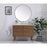 Elegant Boise 42" Single Bathroom Vanity, Natural Oak/Backsplash